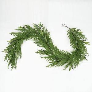 6ft Artificial Olive Garland with Mixed Greenery  Realistic Farmhouse Mantel Decor & Table Runner for All-Season, Wedding, Spring Home Styling  Thick Faux Vines for Fireplace, Indoor Outdoor