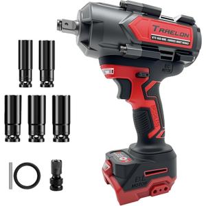 Cordless Impact Wrench 1/2 inch for Milwaukee Battery 900Ft-lbs/1200N.m Brushless Electric High Torque Impact Driver Power with 4-Mode Speed 2-LED Impact Gun (1/2 for Milwaukee Battery)