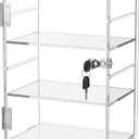 Lockable Acrylic Display Case, 3/4-Tier Clear Showcase for Figures (4)