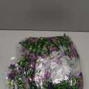 Artificial Fake Hanging Flowers Plants for Outdoor Spring Decoration,2 PCS Faux Silk Daisy with Eucalyptus Leaves, UV Resistant Look Real for Outside Home Indoor Planter Porch Patio Balcony Yard Decor (Double Purple)