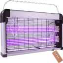 76W Dual-Tube UV Light Box UVC Lamp for Garage, 265nm Full-Coverage Air Refreshment | Wall-Mount or Freestanding Design | Remote & Timer 