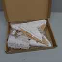 Glooglitter 12 Pcs Paper Star Lantern 3D Christmas Paper Snowflake Lanterns White Hanging Lamp Ornaments for Xmas Tree New Year Holiday Party Decorations(White, Kraft)