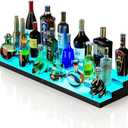 LED Liquor Bottle Display Shelf, 3-Tier 32 Inch Lighted Liquor Shelf