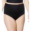 Hanes Womens Just My Size Highwaist Cotton Underwear, Highrise Brief, 6pack, Solid/Print Mix, 9 US