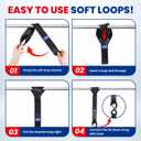 MOCA 8-Pack Soft Loop Tie Down Straps 12000 Lbs Breaking Strength 1.6 x 17 inches, Heavy Duty Tie Down Loops for Secure Trailering of Kayak, Motorcycles, ATV, UTV (8 Pieces, Black)