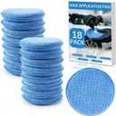18 Pack Car Wax Applicator Pad 5 Inch, Foam Microfiber Applicator Pad for Car Buffing, Detail Polishing, Tire Shine Applicator, Cleaning and Fine Polishing