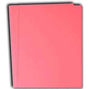 Hamilco Colored Cardstock Scrapbook Paper 8.5" x 11" Taffy Pink Color Card Stock Paper, 50 Pack