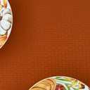 maxmill Rectangle Weaved Design Tablecloth Waterproof Spillproof Wrinkle Free Fall Table Cloth, Kitchen Dining Room Thanksgiving Decoration, Fabric Table Cover Halloween Party, 60 x 84 Inch, Rust