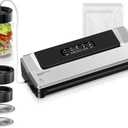 Bonsenkitchen Vacuum Sealer Machine with Mason Jar Sealer Kit | Compact Food Sealer for Kitchen Storage & Meal Prep | Multiple Modes​​ | External Vacuum System & 40 Vacuum Bags, Silver