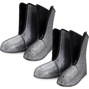 Ramede 2 Pairs Winter Snow Boot Liners with Aluminum Film Warm Boot Socks for Men Waterproof Boots Liners for Cold Weather, Insulating Winter, Hunting, Work (9)