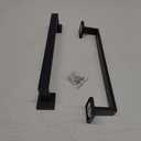 16 Inch Towel Bar 2 Pack for Bathrooms 12/16/24/28/32/36 Inch Stainless Steel 304 Brush Nickel Towel Holder Modern Square Towel Rod Rustproof Wall Mount 2 of Pack (16 inch, Matte Black)