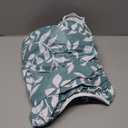 Walrus Round Vinyl Fitted Tablecloth with Flannel Backing Elastic Edge Design Table Cover Waterproof Oil-Proof PVC Table Cloth Stain-Resistant Best for 37"-44" Round (Leaf)