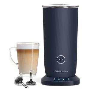 SIMPLETASTE Milk Frother, 4-in-1 Electric Milk Frother and Steamer, Automatic Warm and Cold Foam Maker and Milk Warmer for Latte, Cappuccinos, Macchiato, Dark Blue