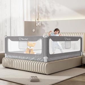 G TALECO GEAR Bed Rail for Toddlers, Stable Protective Bed Side Rails, Baby Bedrail Guard for Twin Full Queen & King Size Bed (74.8 Inch, 1 Piece) (74.8 Inch (1 side))