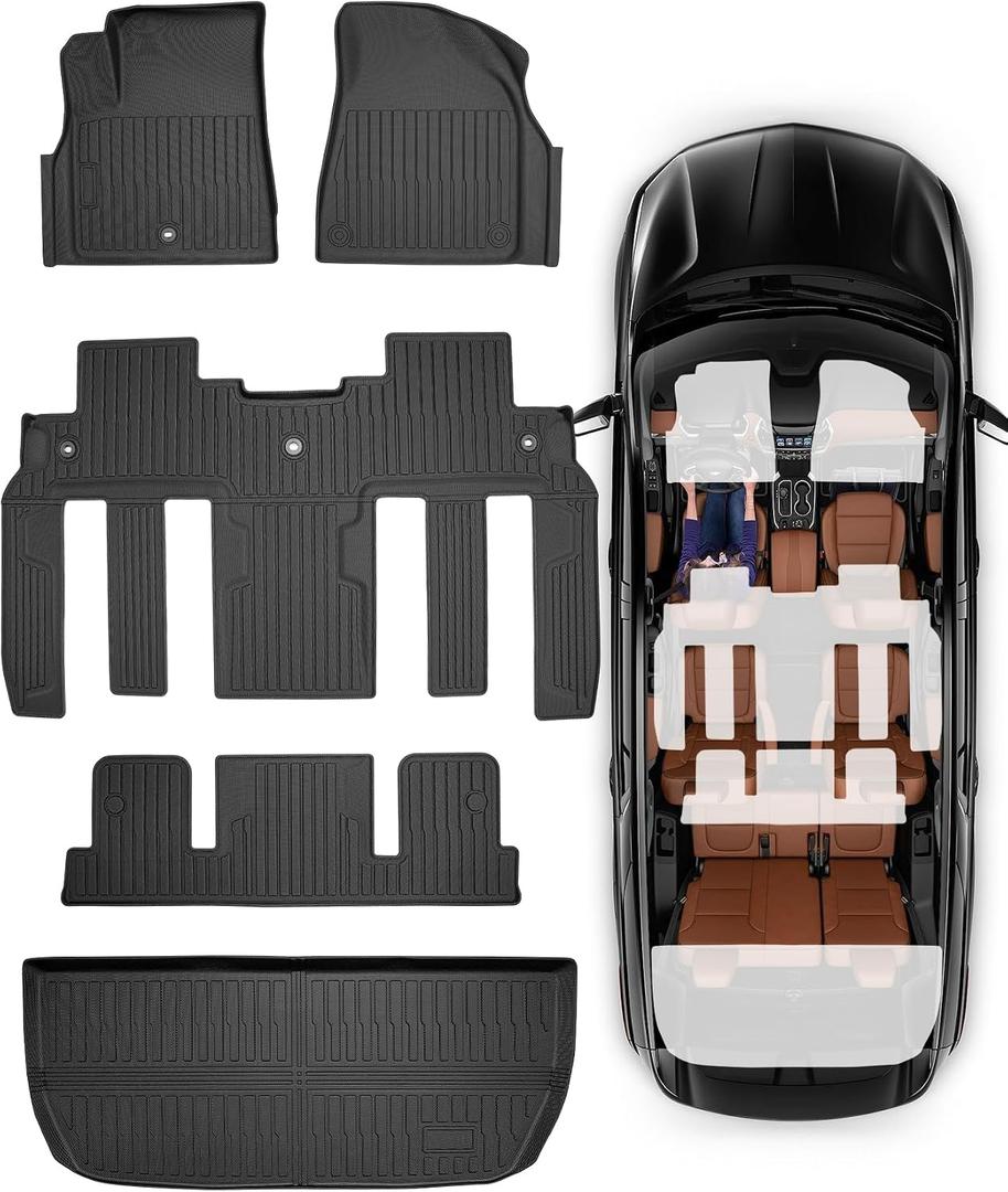 Car Floor Mats for Traverse & Enclave 2009-2017 Cargo Liners Full Set