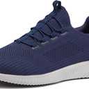 Avia Anchor Mesh Slip On Black Non Slip Shoes for Women, Comfortable Water Resistant Womens Food Service Slip On Sneakers - Black, Navy, White Restaurant Knit Slip Resistant Non Skid Work Shoes Women (8.5)