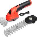 Cordless Grass Shear & Shrubbery Trimmer 2 in 1 Handheld Electric Grass Trimmer Hedge Shears/Grass Cutter