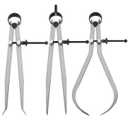 Acrux7 3Pcs 8 Inch Long Spring Caliper Set, Carbon Steel Outside Divider Caliper Compass, Calipers Measuring Tool for Wood Turning Lathe Projects