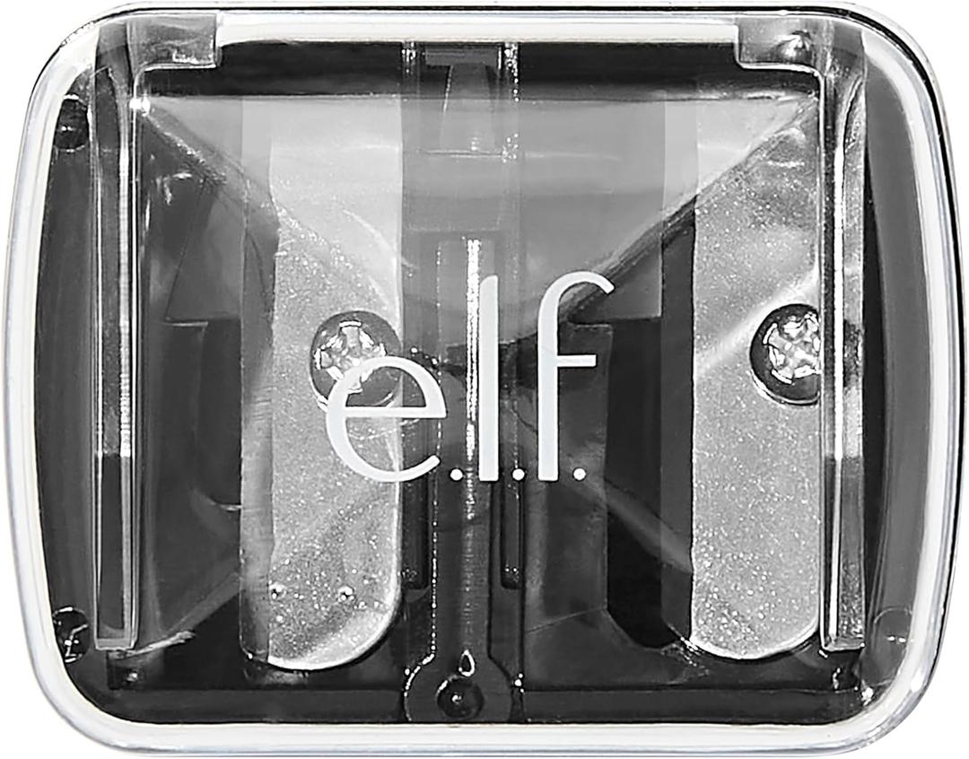 2 x e.l.f., Dual-Pencil Sharpener, Convenient, Essential Tool, Sharpens, Easy To Clean, Travel-Friendly, Compact, Includes Bonus Small Sharpener