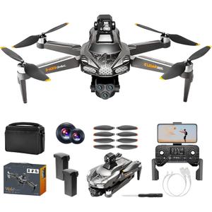 5G Brushless Drone with Camera for Adults 4K, 8K GPS FPV Drone with 3-Axis Gimbal & 360 Obstacle Avoidance - Foldable RC Drones for Adults, 5KM Transmission, 60min Flight, Auto Return (Sliver)