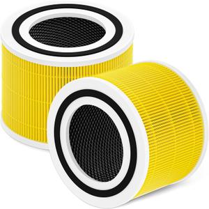 Core 300 Pet Care Replacement Filter for LEVOIT Core 300S and Core 300-P Air Purifier, 3-in-1 H13 True HEPA Filter Replacement, Compared to Part # Core 300-RF-PAPack of 2 (Yellow)