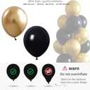 Balloon Column Kit for Floor-Balloon Columns with Stand, Base and Pole,Balloon Tower Backdrop Decoration for Wedding, Baby Shower, Birthday Party, or Bachelorette Parties (Black Gold)