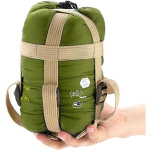 ECOOPRO Warm Weather Sleeping Bag - Portable, Waterproof, Compact Lightweight, Comfort with Compression Sack - Great for Outdoor Camping, Backpacking & Hiking-83 L x 30" W Fits Adults, Olive Green