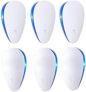 Upgraded 6 Packs Ultrasonic Pest Control Repeller, Electronic Spider Repellent Indoor for Insect Roaches Rodent Ant Bug Mosquito Rat Mouse Repellent Plug in for House Home Kitchen Garage