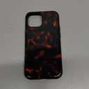 LUMARKE for iPhone 13 Mini Case Cute - Wireless Charging Compatible - Dual-Layer Soft Silicone + Hard Shell - Trendy Floral Design - Glossy Phone Cover for Women - Tortoise Shell