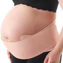 Momcozy Belly Bands for Pregnant Women, One-Piece & Portable Pregnancy Belly Band with Ergonest Back Support & Breathable Fabric – Adjustable Maternity Belt for Small/Round/High-Carrying Belly, Medium