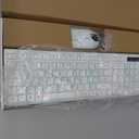 Wireless Keyboard and Mouse Combo, Full-Sized Wireless Keyboard and Adjustable DPI Mouse, 2.4GHz USB Receiver, Keyboard and Mouse for PC, Windows, Desktop, Laptop (Mint Green and White)