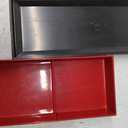 Restaurantware-14 x 4.6 x 2.4 Inch Compartment Lunch Container, 1 Japanese Style Adult Lunch Container - With 3 Compartments, Greaseproof, Black & Red Plastic Divided Meal Box, For Hot & Cold Food