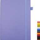 Deziliao Lined Journal Notebooks with Pen Loop, Hardcover Notebook Journal for Work, 100Gsm Premium Thick Paper with Inner Pocket, Medium 5.7"x8.4", Purple, Ruled