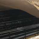 FDW Dog Crate for Large Dogs 48 Inch Folding Metal WirePet Cage Double Door W/Divider Panel Indoor Outdoor Kennel Leak-Proof Plastic Tray,Black