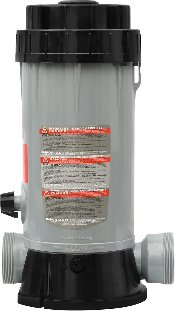 CL200 Inline Chlorinator Replacement for Hayward CL200EF Chlorine Feeder, Inground Pool Inline Automatic Chlorinator Feeder, High-Grade ABS Material, Easy to Use (2 O-Rings)