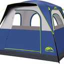 Happy Travel Tent 4 Person Tents for Camping, Tall Cabin Tent with Rainfly