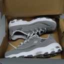 Skechers Women's D'Lites - Me Time Lace Up Fashion Sneakers, Grey / White, 9 Wide