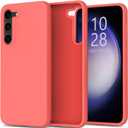 bemal for Samsung Galaxy S25 Case - Smooth Silky Liquid Silicone - Slim Fit Soft Microfiber Lining - Designed for Women and Girls - Shockproof Protective Phone Cover 6.1"- Nice Pink