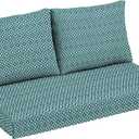 Arden Outdoor Loveseat Cushion Set, 48 x 24, Rain-Proof, Fade Resistant, Cushion Set for Couch, Bench, and Swing Alana Tile