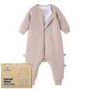 kaiya baby Unisex Toddler Sleep Sack with Feet 1.0 Tog Split Legs Sleep Sack 18-36 Months, Sleep Bag Walker, Gifts for Boys & Girls, Dusty Pink