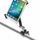 Tablet Pole Clamp CTA Heavy-Duty Security Pole Clamp For iPad 10th Gen 10.9" - iPad 7/8/9 Gen 10.2- iPad Air 4 - iPad Pro 12.9- Galaxy Tab - Surface Pro 7 - Zebra Tablets & More - Black (PAD-HPCS)