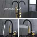Free Standing Tub Faucet Black and Brushed Titanium Gold Swivel Freestanding Bathtub Faucet Floor Mount Single Handle Brass Freestanding Tub Filler with Handheld Shower Head