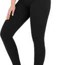 Nirlon Women's Leggings with Pockets High Waisted Workout Yoga Pants (6, Black)