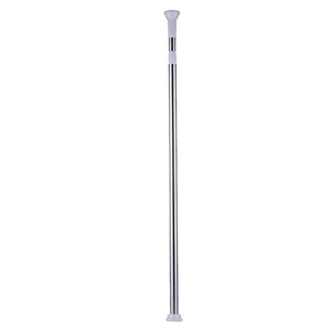 Telescopic Shower Curtain Rods [140 * 260 CM] Shower Rod Tension, Never Rust Anti-Slip Shower Curtain Rod for Bathroom Window, Adjustable Tension (Silver)