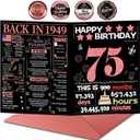 75th Birthday Card, 75th Birthday Decorations Women, 75th Birthday Gifts for Mom, Back in 1949 Birthday Card, Rose Gold