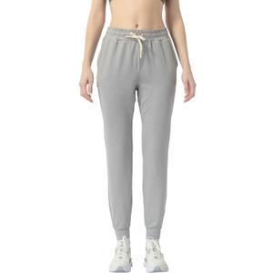 Women's Moisture Wicking Jogger Pants for Fitness, Drawstring Waist, Side Pockets, Soft Breathable for Running, Casual Sports (Gray, S)