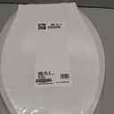 KOHLER 4636-RL-0 Cachet ReadyLatch Elongated Slow Close Toilet Seat, Soft Close Toilet Seat Quiet Lid, Contoured Grip-Tight Bumpers Installation Hardware, Apartment Essentials, White