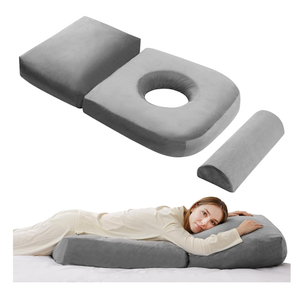 Pregnancy Pillows for Sleeping, 44.5 Inch Pregnancy Massage Pillow Full Body Pillow with Leg Pillow & Removable Cover - Support for Back, Legs, Belly, HIPS for Pregnant Women (Dark Grey)
