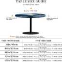 Round Fitted Table Cloth with Elastic Edge Design Table Cover Waterproof Stain-Resistant Wipeable Picnic Tablecloths Fits 46"-50" Round Tables for Camping, Dining, Indoor and Outdoor