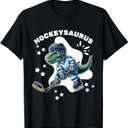 Hockeysaurus FunnyDinosaur Hockey Kids Hockey Boy T-Shirt, Small 